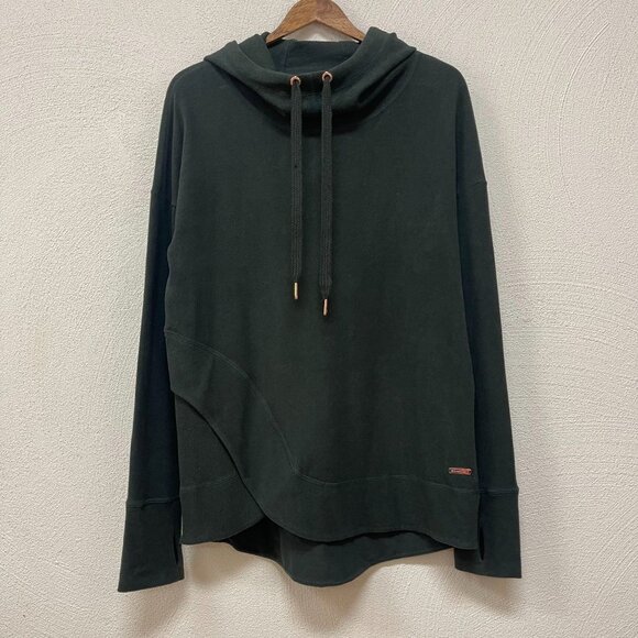 Sweaty Betty Sweaters - Sweaty Betty London Luxe Invigorate Hoodie Thumb Hole Sleeve Dark Green Sz Small